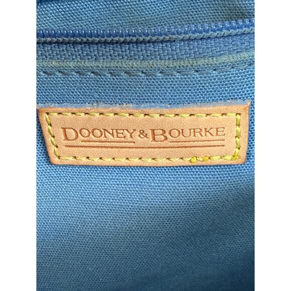 Dooney & Bourke Vintage Multicolor Logo Canvas Leather Satchel 11x5x8 Handbag - Picture 5 of 12